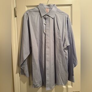 Brooks Brothers Blue Checkered Dress Shirt